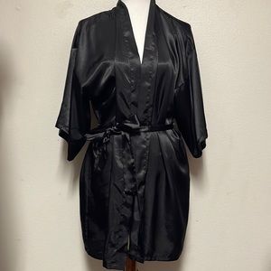 Black Satin Robe